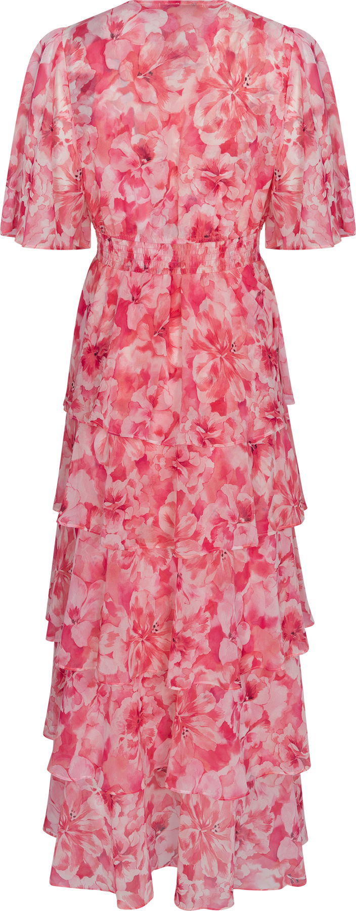Kallie Dress W Tiered Skirt - Rosa