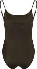 Skin Shell Boatneck Swimsuit - Army