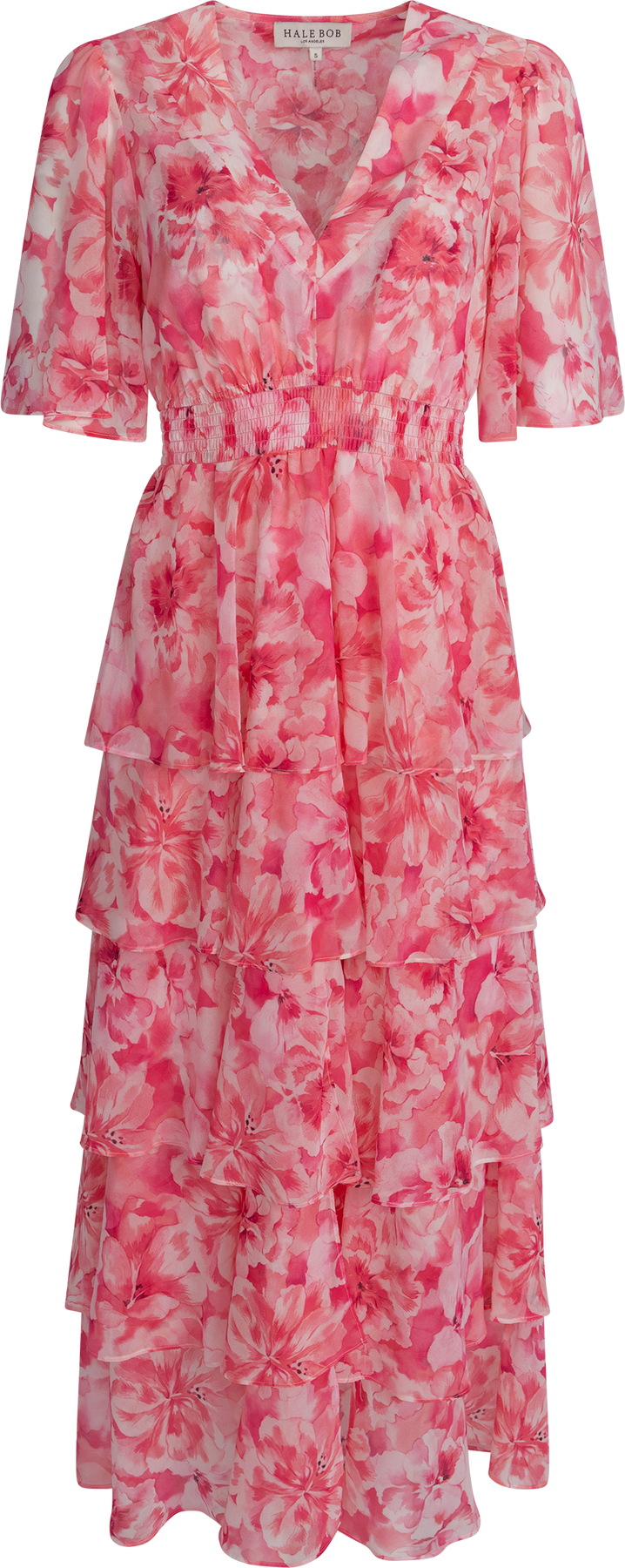Kallie Dress W Tiered Skirt - Rosa