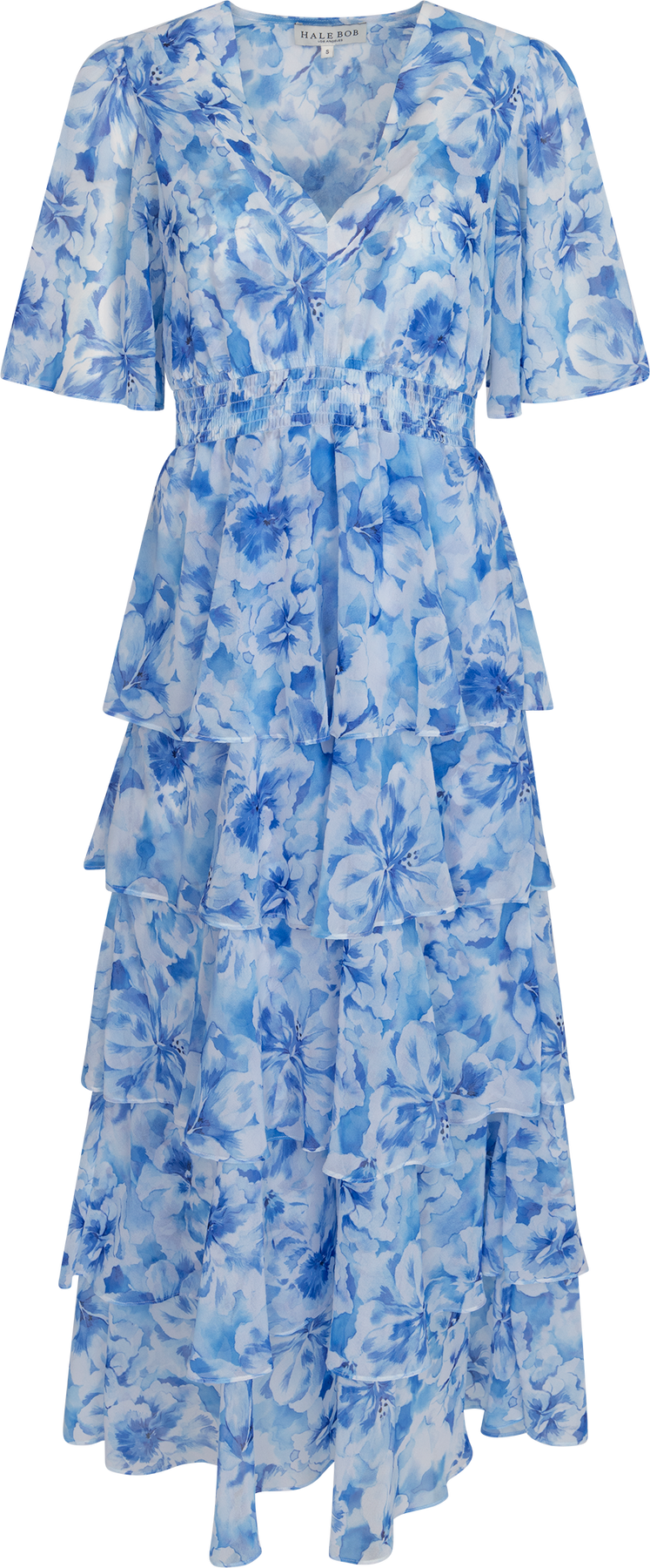 Kallie Dress W Tiered Skirt - Blå