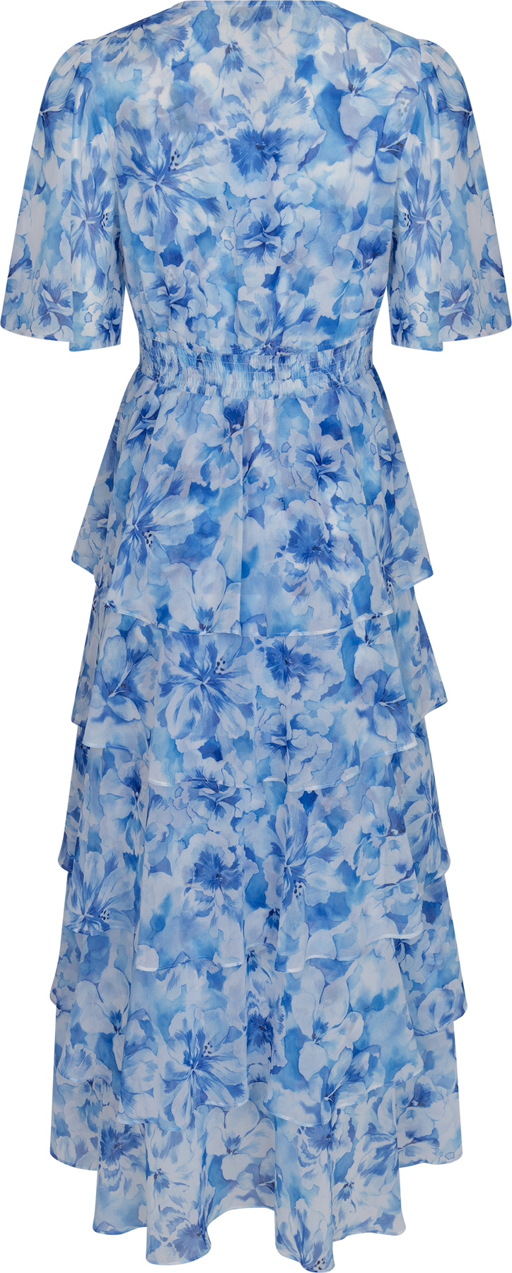 Kallie Dress W Tiered Skirt - Blå