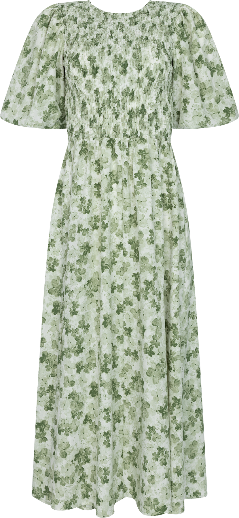 Tabita Dress - Green/White