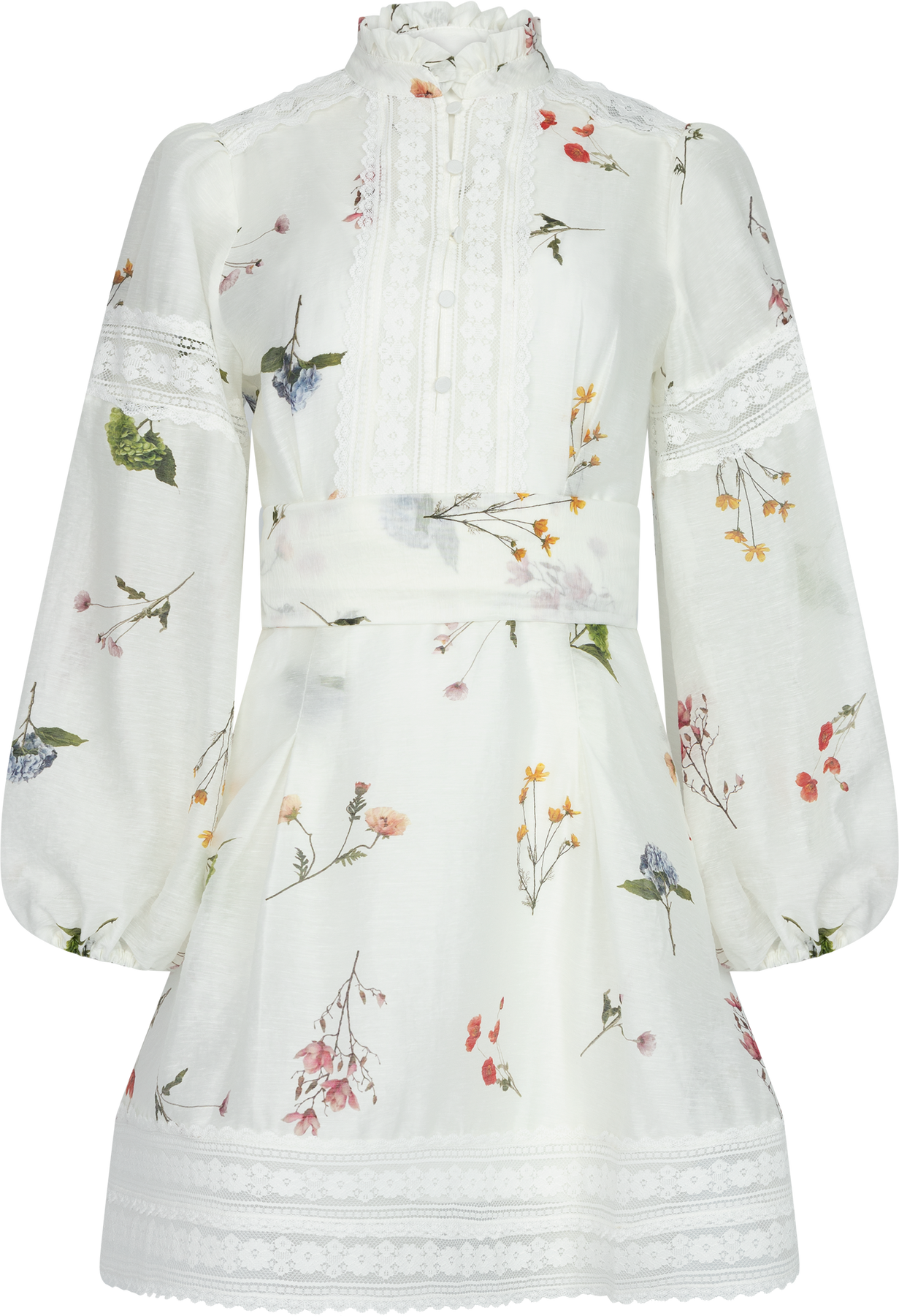 Aliah Garden Dress - White Garden
