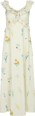 Melbaic Dress - Offwhite Blommig