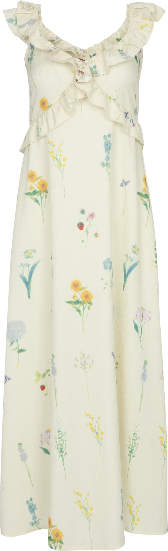 Melbaic Dress - Offwhite Blommig