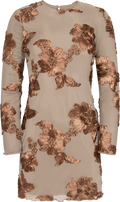 Malouic Mesh Dress - Mocca Flower
