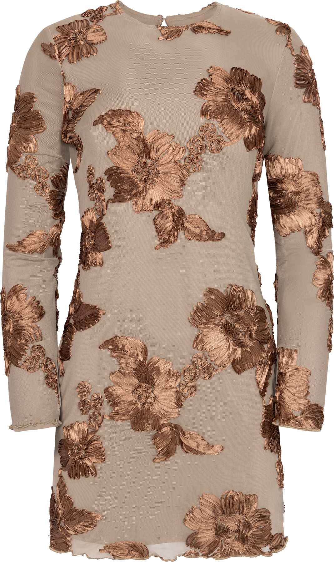 Malouic Mesh Dress - Mocca Flower