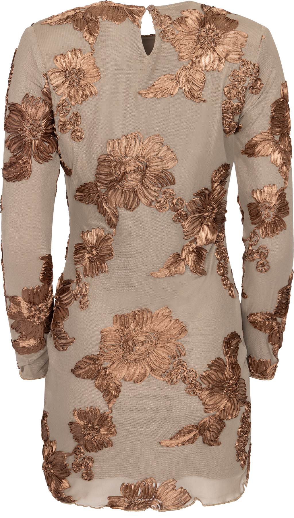 Malouic Mesh Dress - Mocca Flower