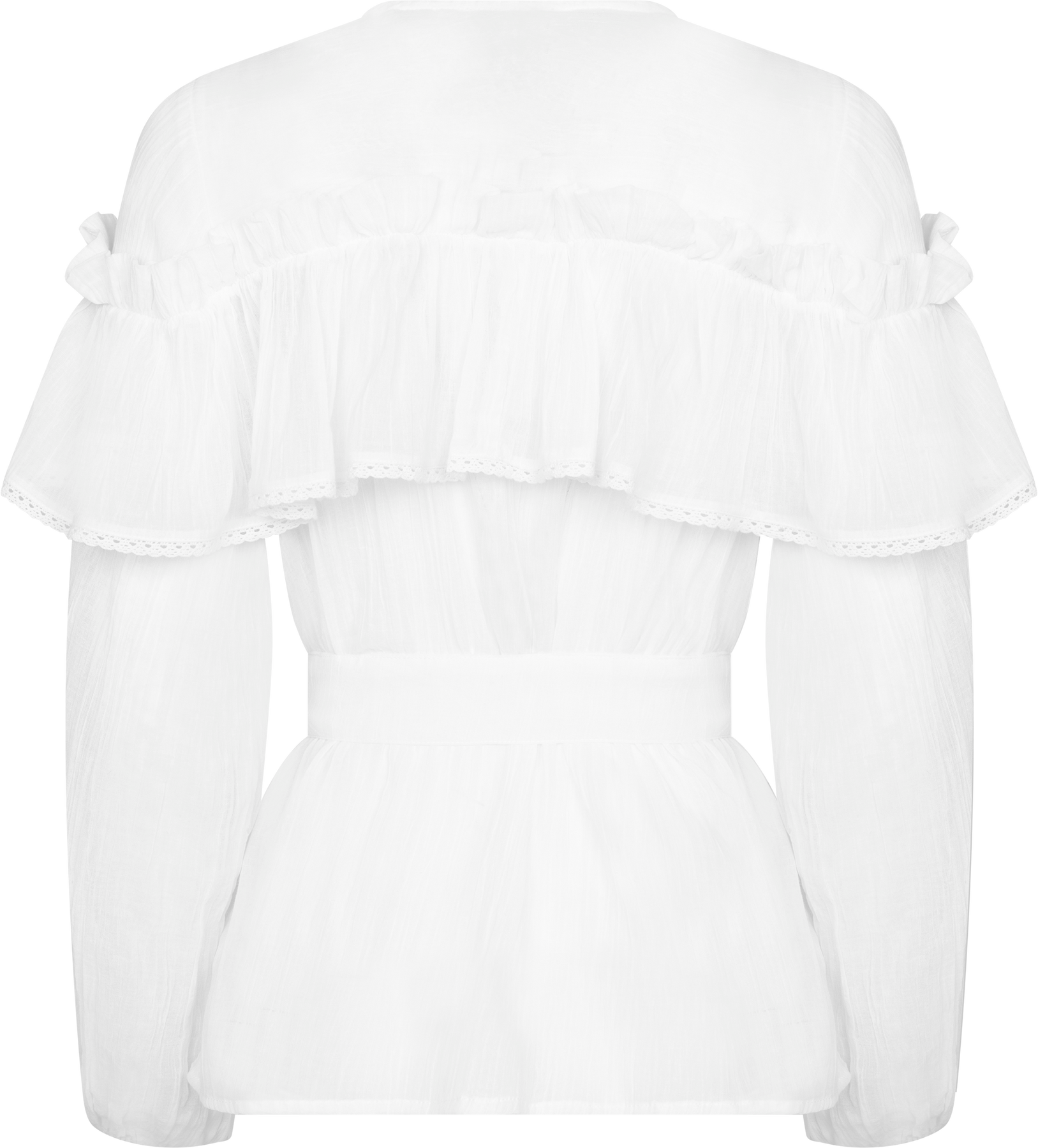 Frill Blus - Offwhite