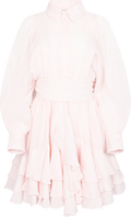 Short Ranch Frill Dress - Ljusrosa
