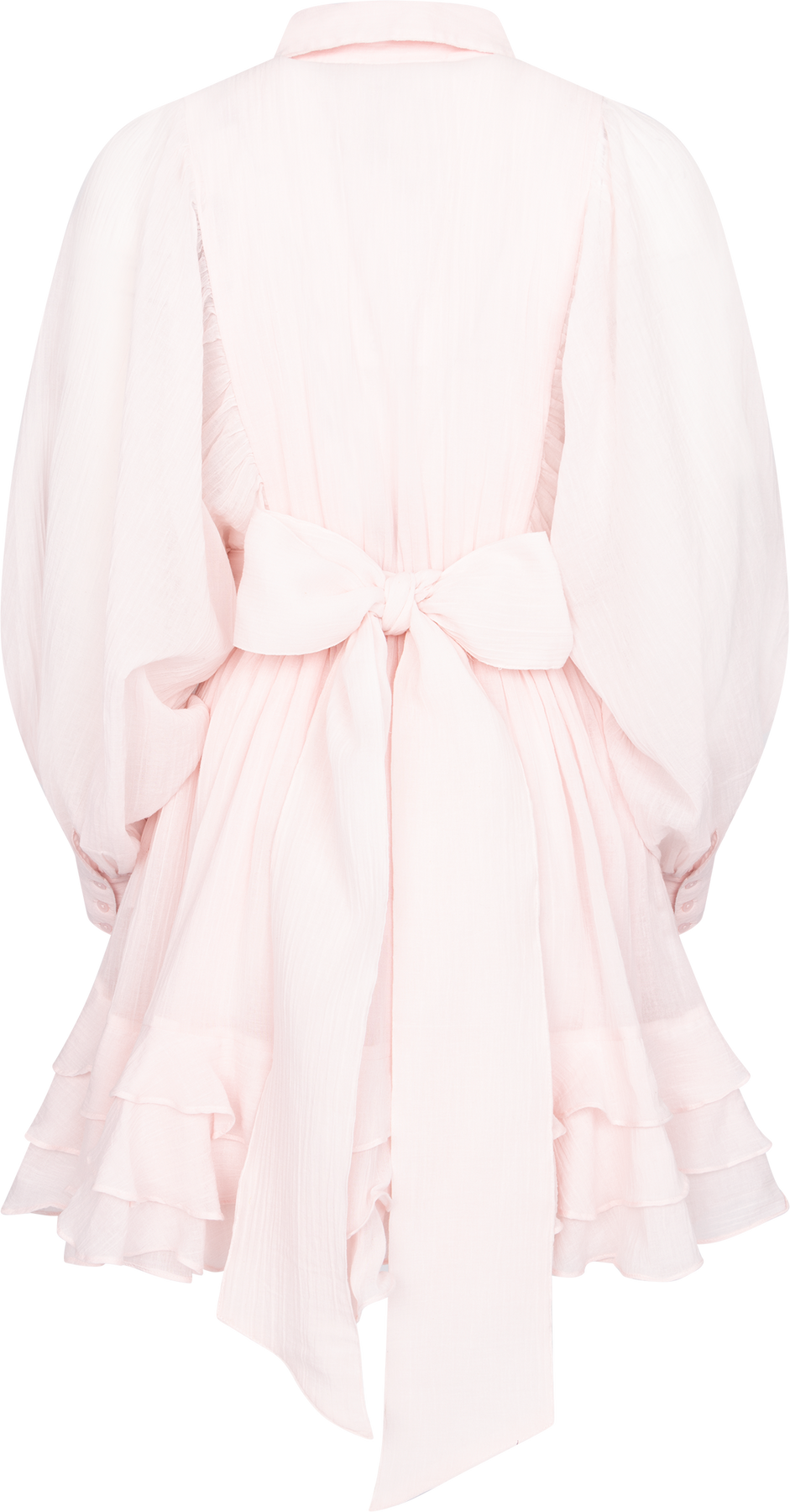 Short Ranch Frill Dress - Ljusrosa