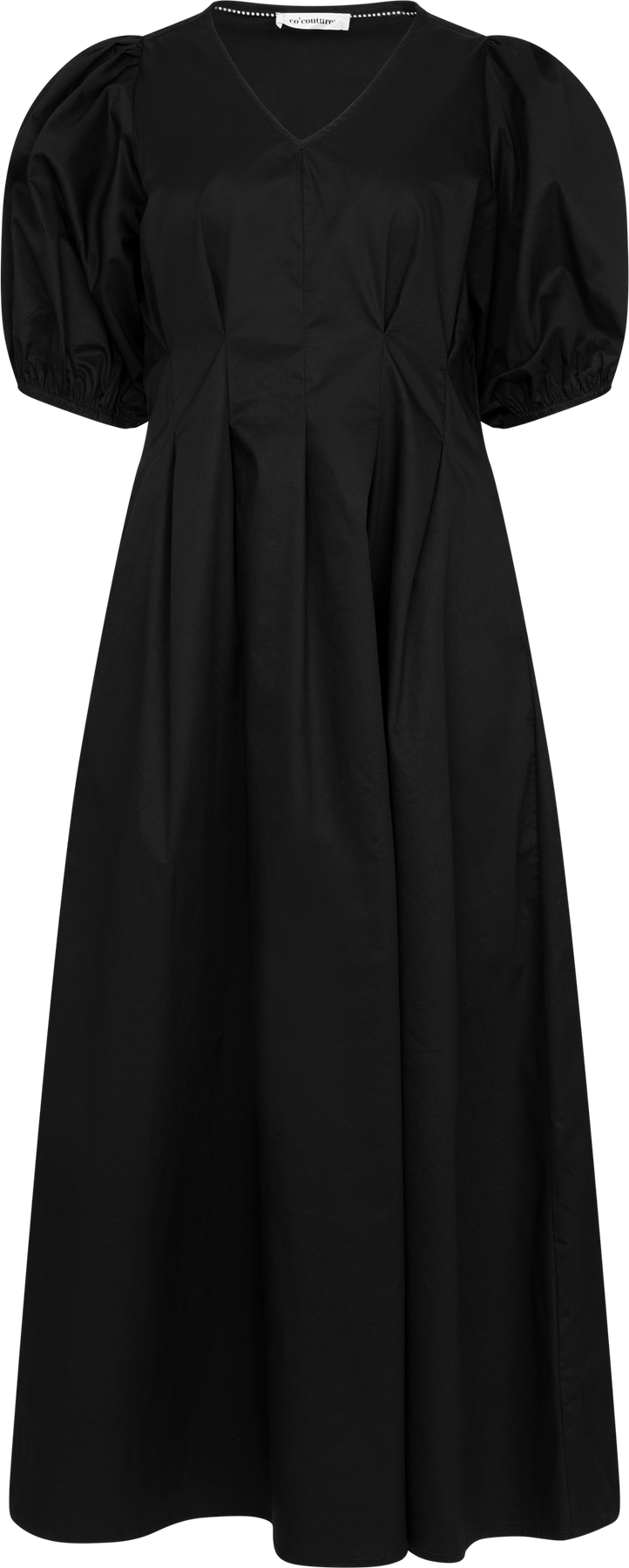 Poppycc Pleat Dress - Svart