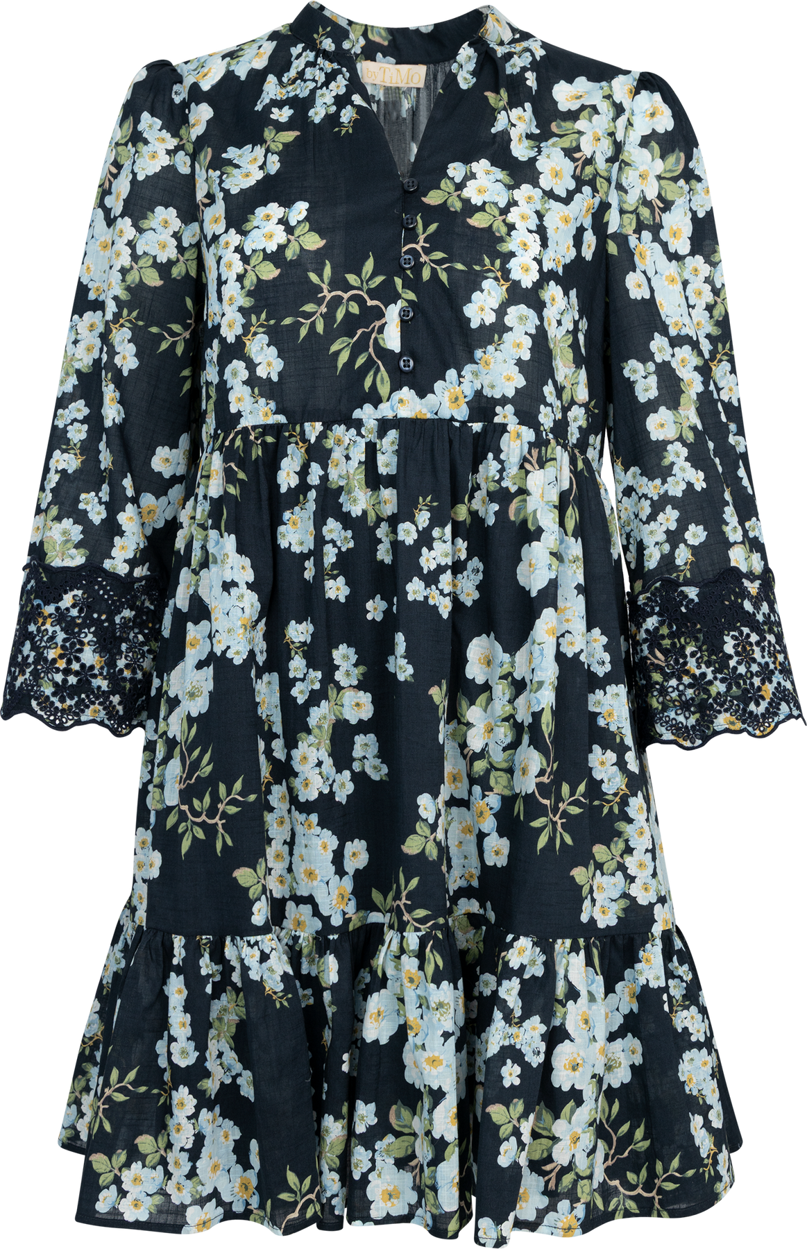 byTiMo Cotton Slub Tunic Dress - Cherry Blossom