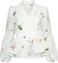 Aliah Garden Blus - White Garden