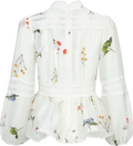 Aliah Garden Blus - White Garden