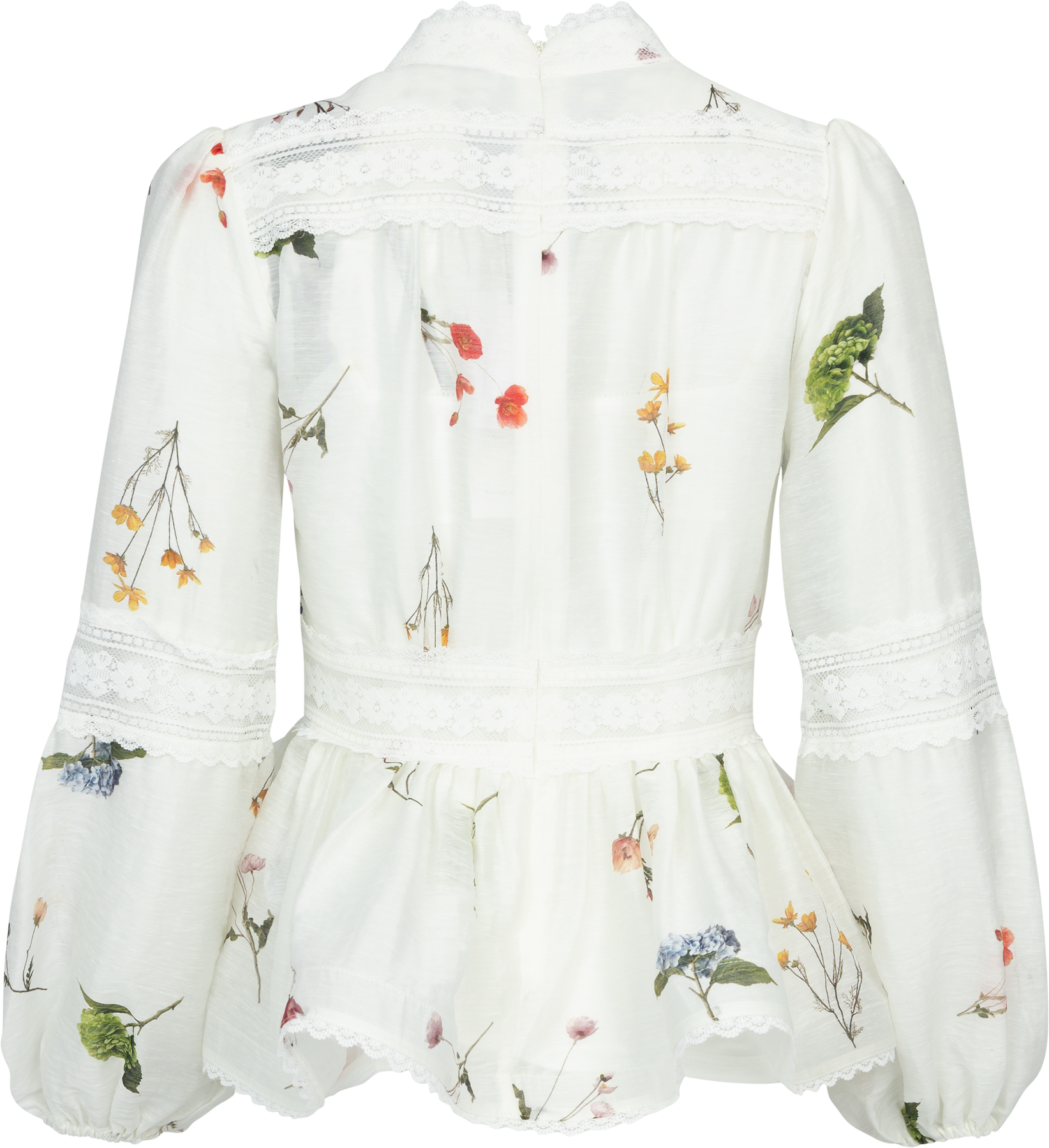 Aliah Garden Blus - White Garden