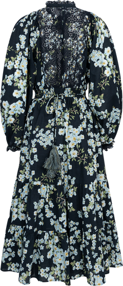 Cotton Slub Midi Dress - Cherry Blossom