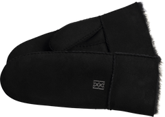 Mina Shearling Mittens - Black