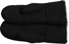 Mina Shearling Mittens - Black