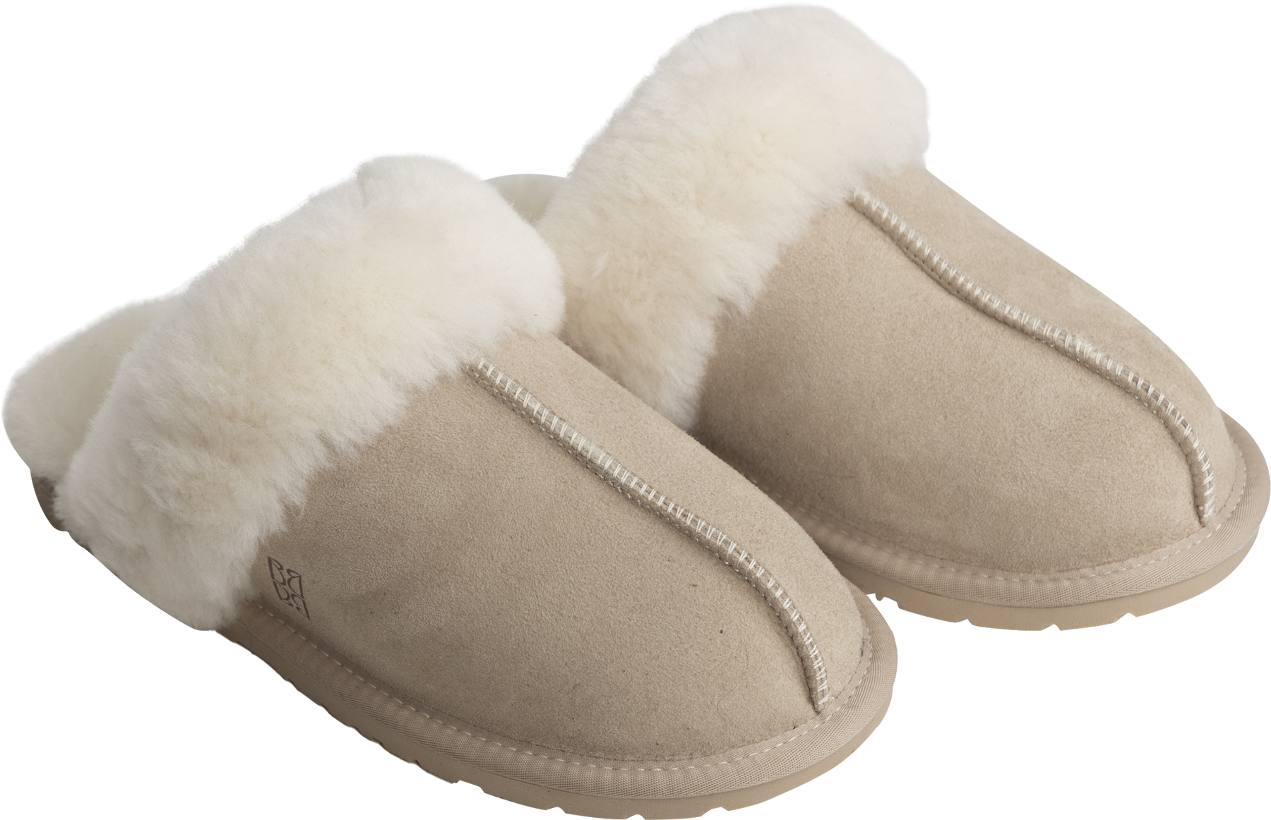 Selma Shearling Slippers - Beige
