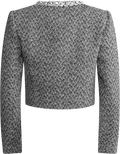 Herringbone Embellished Jacket - Black