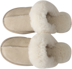 Selma Shearling Slippers - Beige