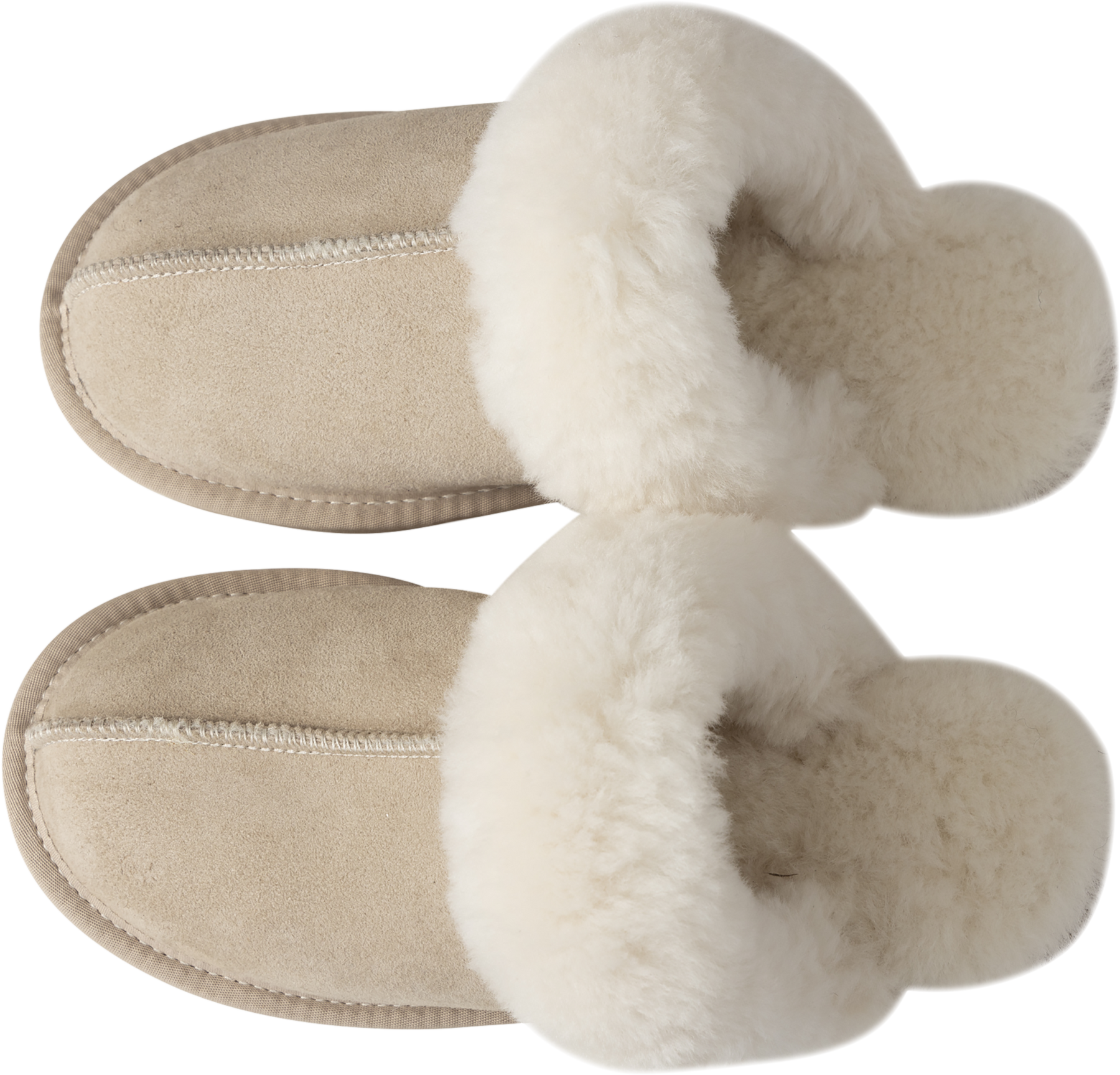 Selma Shearling Slippers - Beige