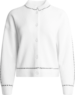 Amalie Stitch Cardigan - White