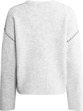 Susan Stitch Sweater - Light Grey Melange