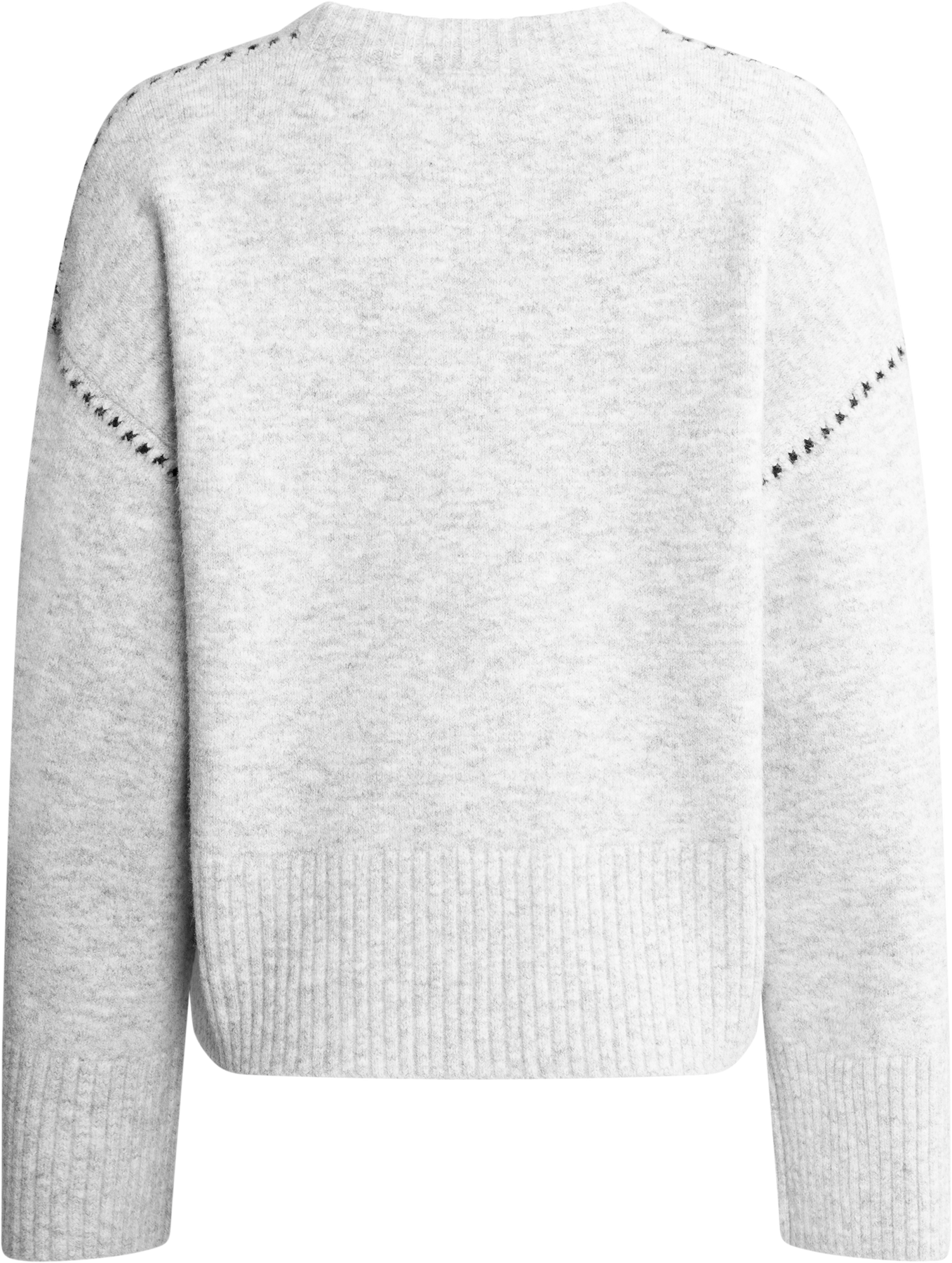 Susan Stitch Sweater - Light Grey Melange