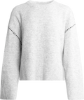 Susan Stitch Sweater - Light Grey Melange