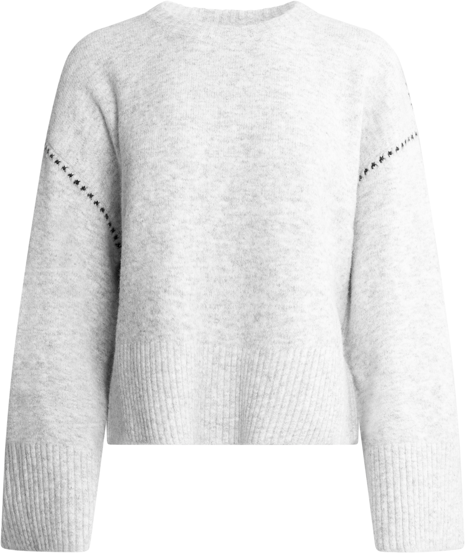 Susan Stitch Sweater - Light Grey Melange