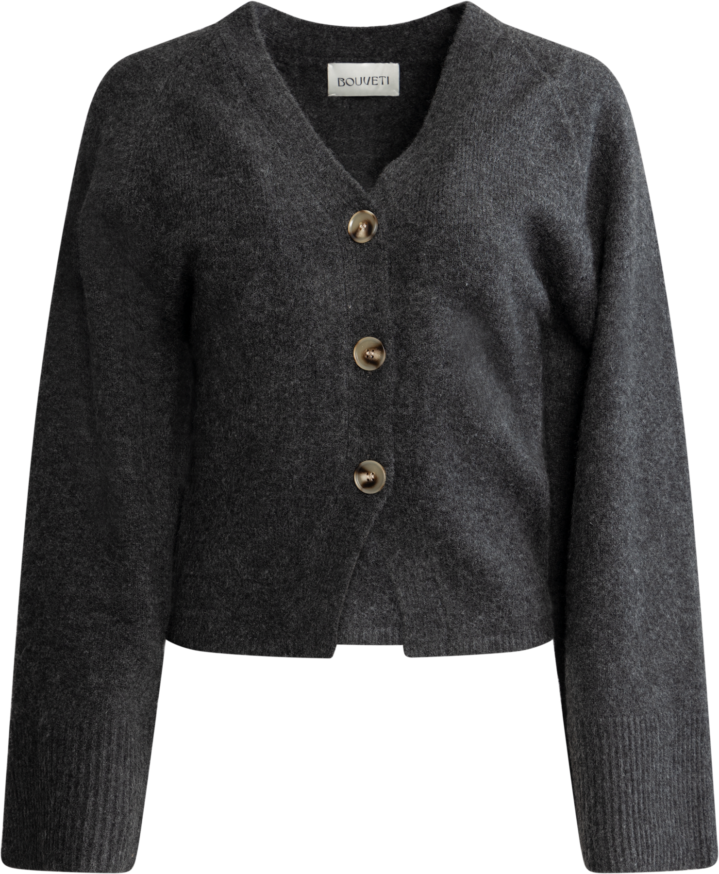 Elisabeth Knit Cardigan - Dark Grey Melange