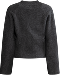 Elisabeth Knit Cardigan - Dark Grey Melange