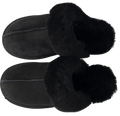 Selma Shearling Slippers - Black