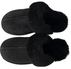 Selma Shearling Slippers - Black