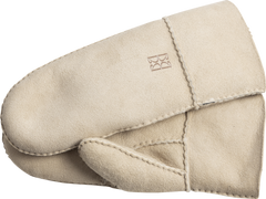 Mina Shearling Mittens - Beige