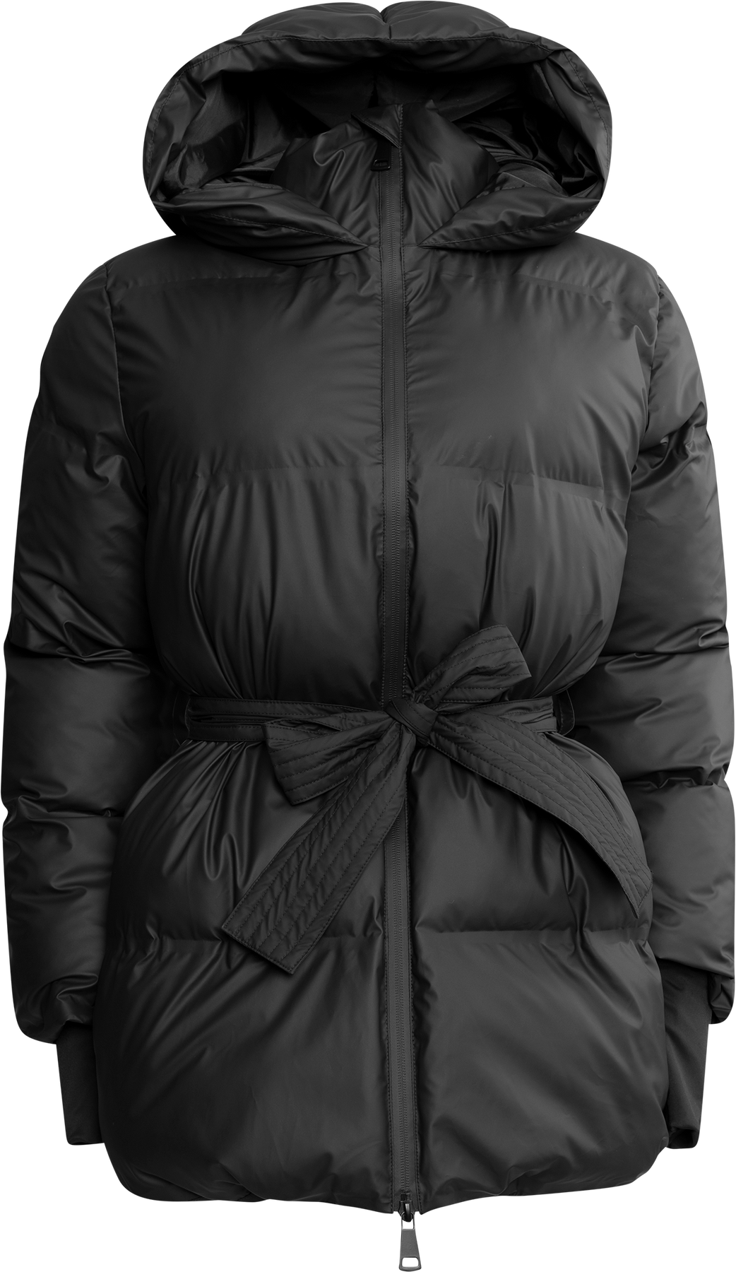 Sonja Belt Puffer Jacket - Black