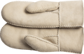 Mina Shearling Mittens - Beige