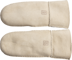 Mina Shearling Mittens - Beige