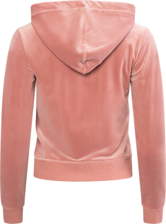 Robertson Classic Velour Zip Hoodie - Withered Rose