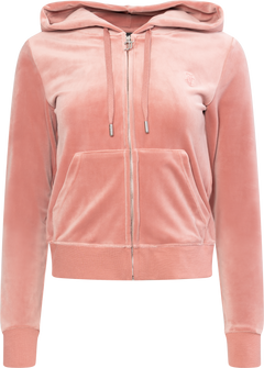 Robertson Classic Velour Zip Hoodie - Withered Rose