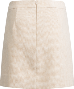 Alexandra Skirt - Cream Herringbone