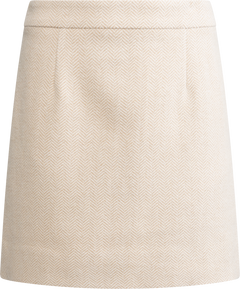 Alexandra Skirt - Cream Herringbone