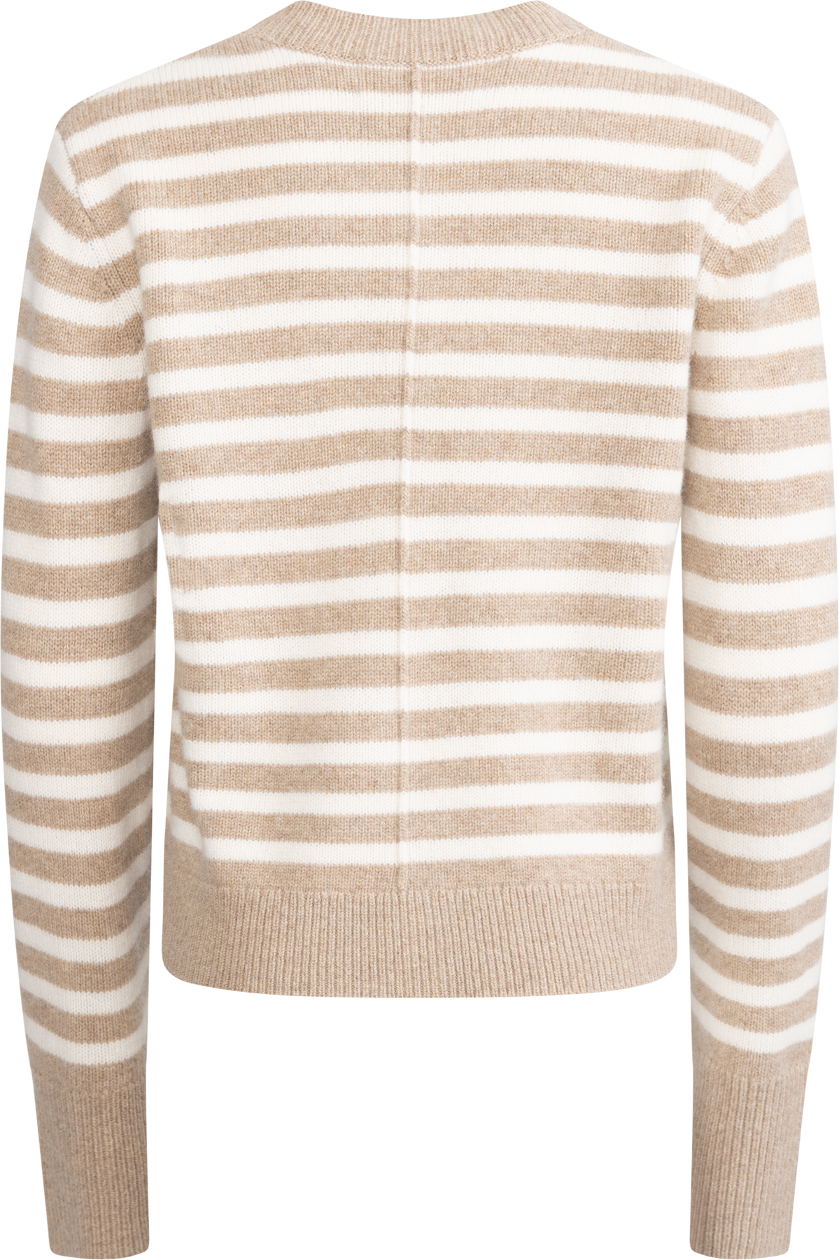 Structured Wool Cardigan - Oatmeal Snowflake Stripe