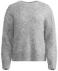 Mountain Oversized Furry Jumper - Grey Melange