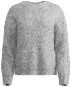 Mountain Oversized Furry Jumper - Grey Melange