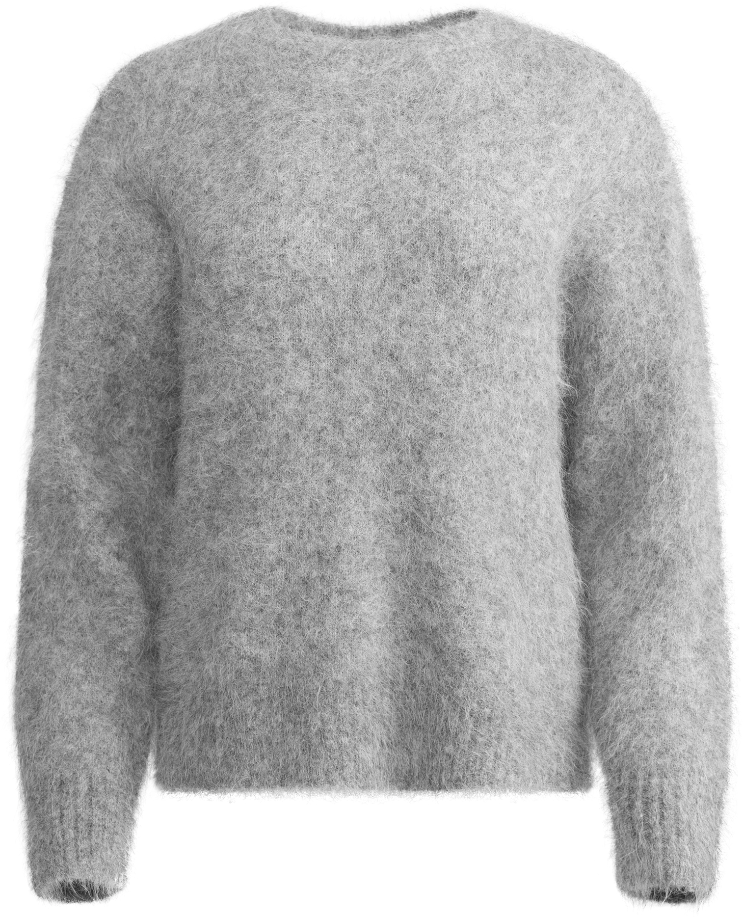 Mountain Oversized Furry Jumper - Grey Melange