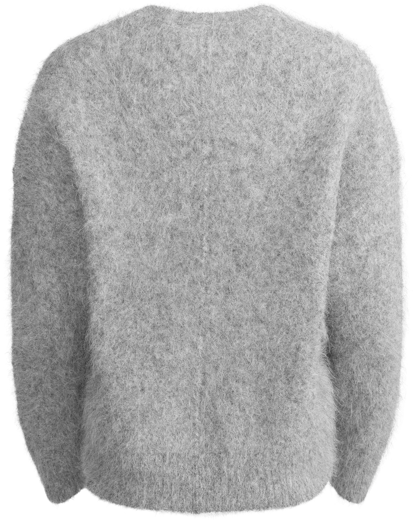 Mountain Oversized Furry Jumper - Grey Melange