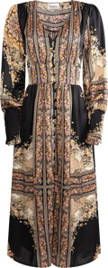 Una Paisley Dress - Black Gold